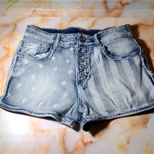 Rue 21 Faded American flag Jean Shorts